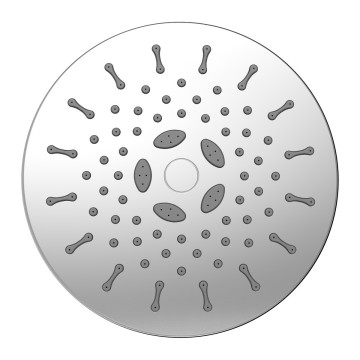 Úsporná dažďová sprcha Aguaflux XXL 8l chróm fixná