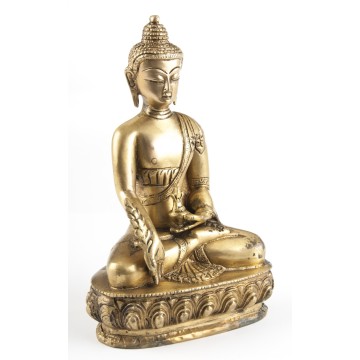 Buddha Liečiteľ socha mosadz 20cm 1,6kg