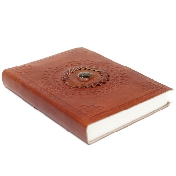 Kožený Zápisník - Tigrie Oko 17x12 cm (linajkové strany)