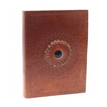 Kožený Zápisník - Čierny Onyx 17x12 cm (linajkové strany)