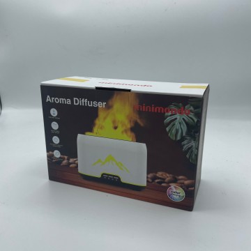 Himaláje Aroma Difuzér - USB-C Diaľkové Ovládanie - Efekt Plameňa
