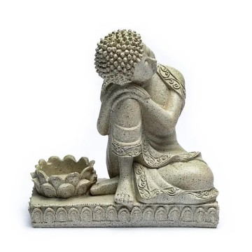 Budha so svietnikom sivý
