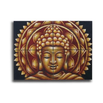 Obraz Zlatý Buddha Detail Brokátu Mandala 30x40x4cm