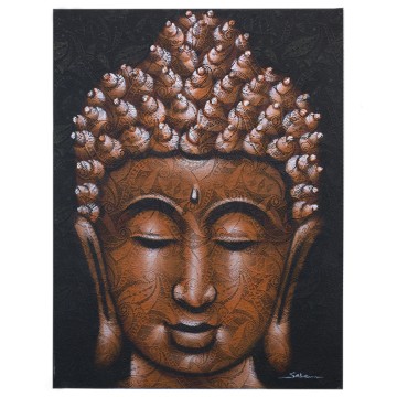 Obraz Budhu - Detail Medeného Brokátu 80x60x3cm