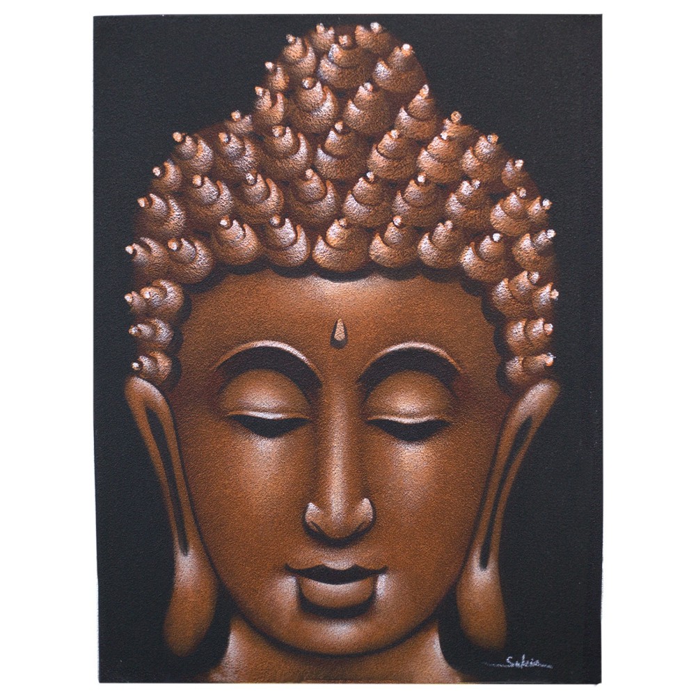 Obraz Budhu - Pieskovaný Medený 80x60x3cm