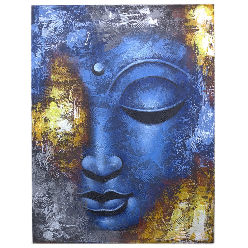 Obraz Budhu - Modrá Tvár - Abstrakt 80x60x3cm