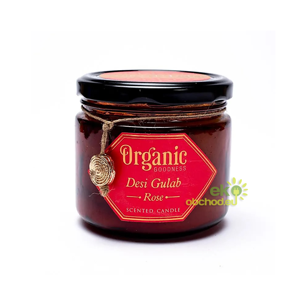 Sójová sviečka Organic Goodness - Ruža