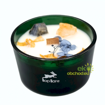 Vonná sviečka - citrín a sodalit - Hop Hare Slnko