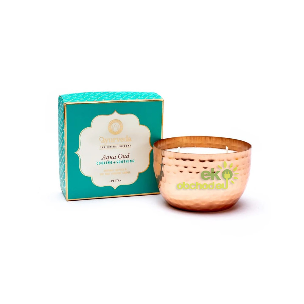 Vonná sviečka s dvoma knôtmi, Pitta - Aqua & Oud