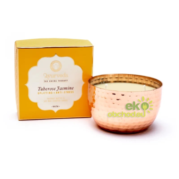 Vonná sviečka s dvoma knôtmi, Vata - tuberóza & jasmín