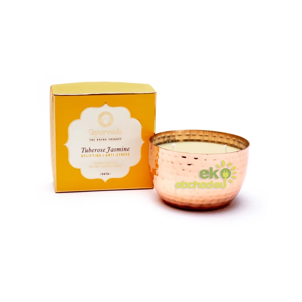 Vonná sviečka s dvoma knôtmi, Vata - tuberóza & jasmín