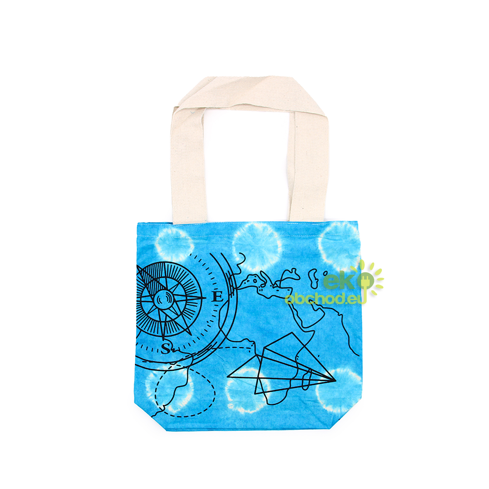 Bavlnená Taška 38x42x12cm, Kompas - Modrá