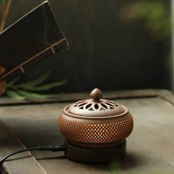 Kadidelnica - keramická / elektrická - hnedá