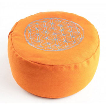 Meditačný vankúš - Kvet života - oranžový