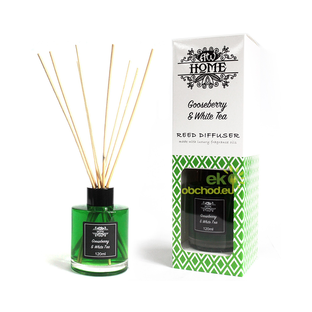 Vonný tyčinkový difuzér - Egreš & Biely Čaj