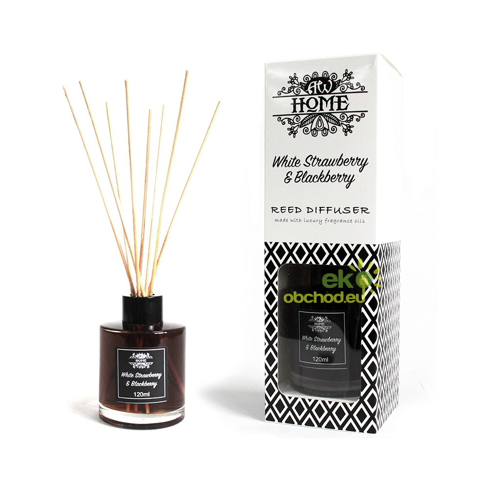 Vonný tyčinkový difuzér - Biela Jahoda a Černica