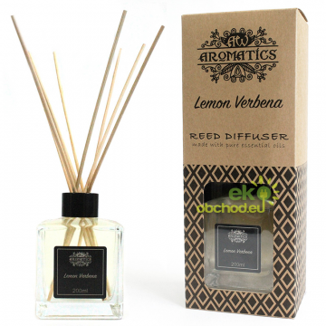 Vonný tyčinkový difúzer z čistých esenciálnych olejov  - Citrón a verbena