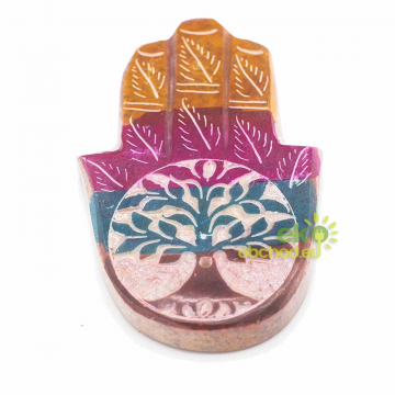 Mastencový stojan na Vonné Tyčinky, Hamsa - 9 x 6 cm