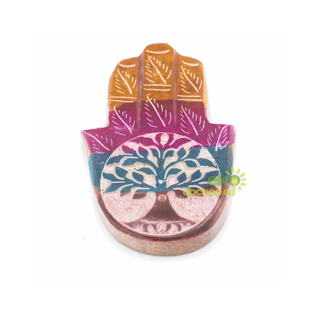 Mastencový stojan na Vonné Tyčinky, Hamsa - 9 x 6 cm