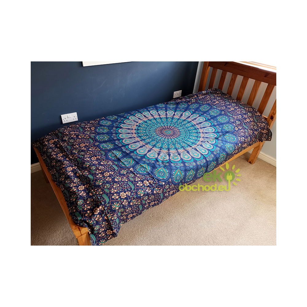 Jednolôžková bavlnená prikrývka na posteľ - Mandala