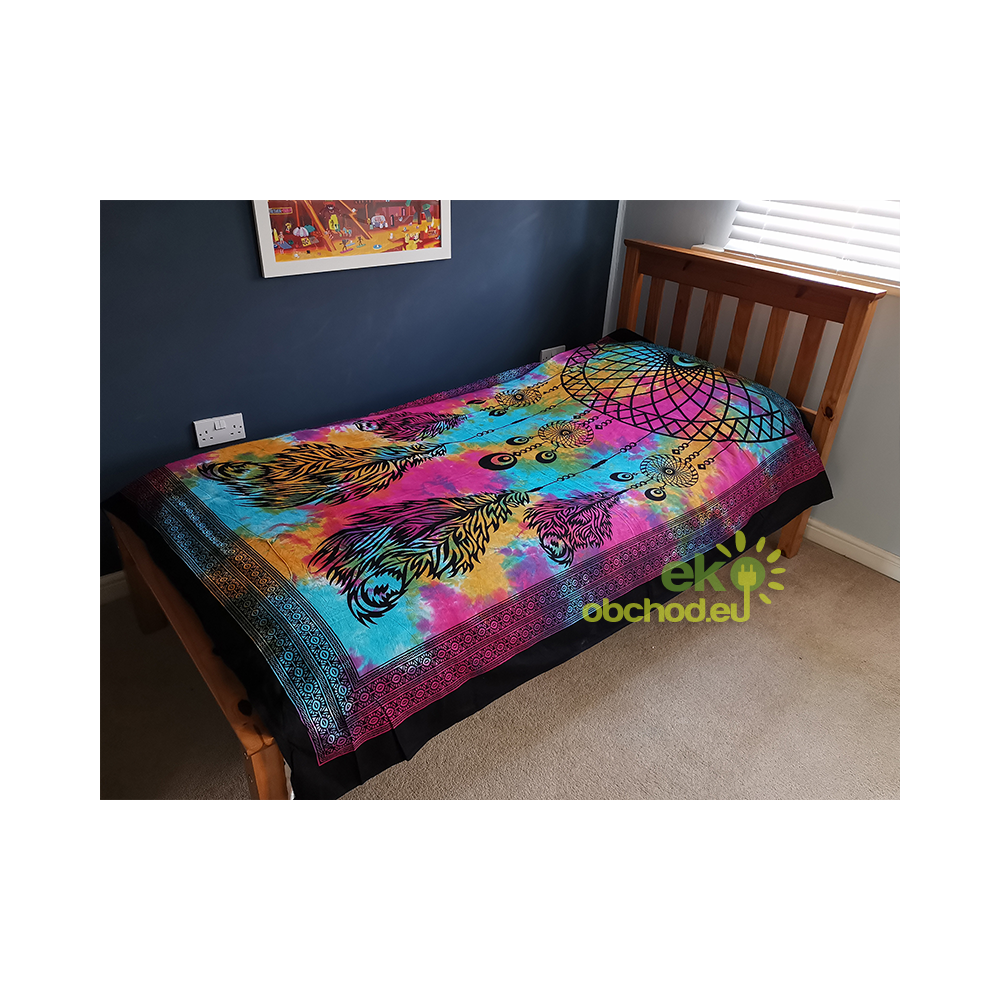 Jednolôžková bavlnená prikrývka na posteľ - Lapač Snov