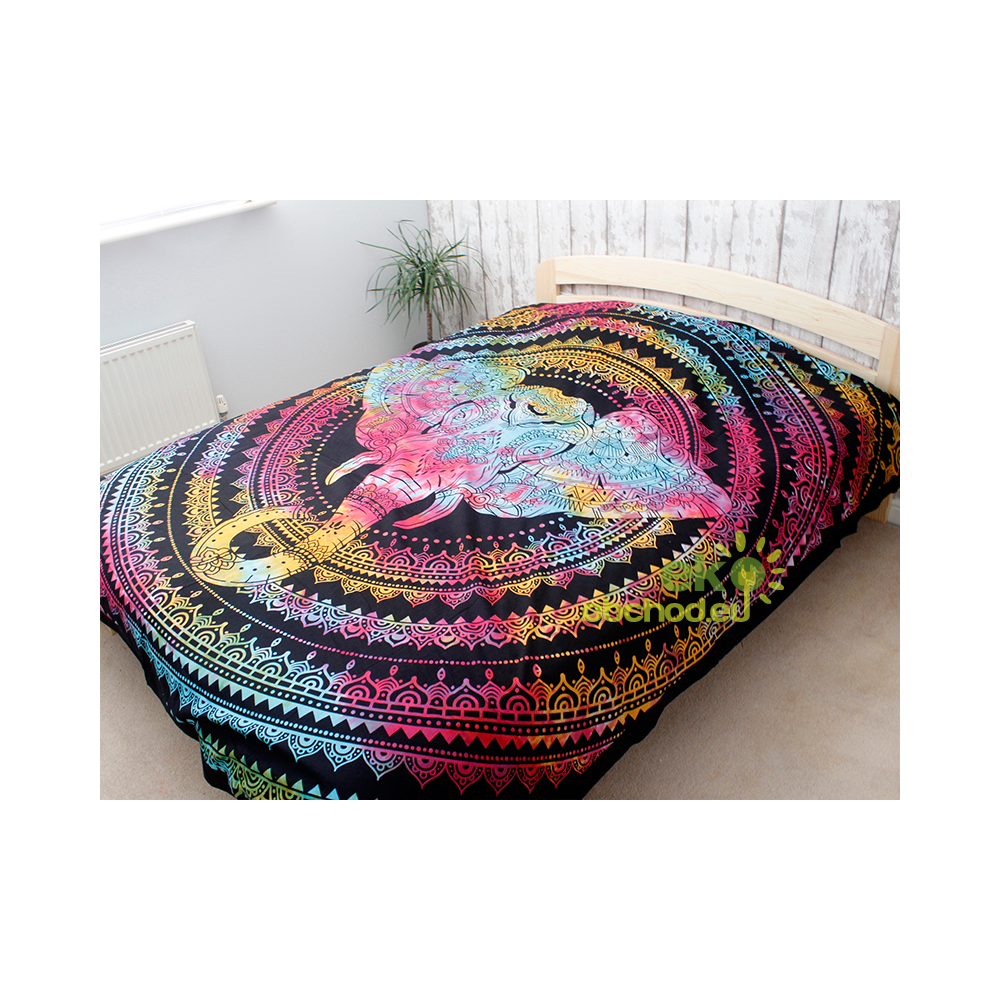 Dvojlôžková bavlnená prikrývka na posteľ - Hlava Slona