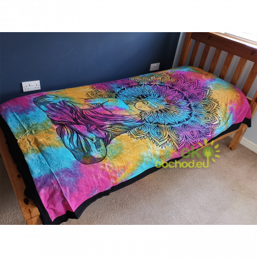 Jednolôžková bavlnená prikrývka na posteľ - Pokojný Buddha