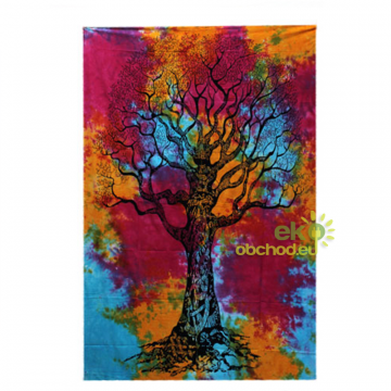 Jednolôžková bavlnená prikrývka na posteľ - Zimný strom