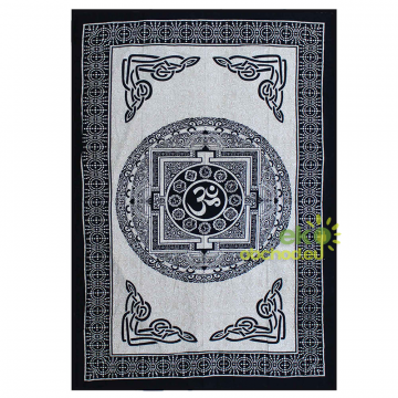 Jednolôžková bavlnená prikrývka na posteľ - OM Mandala