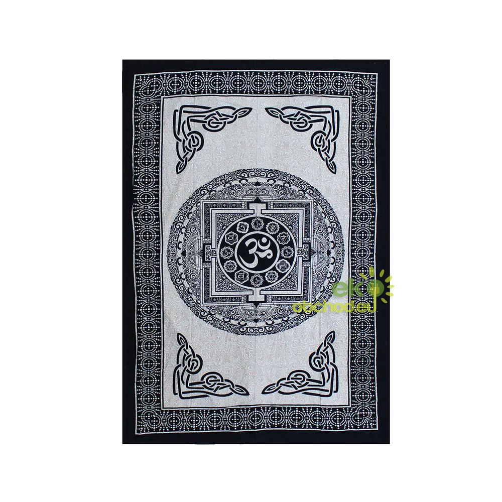 Jednolôžková bavlnená prikrývka na posteľ - OM Mandala