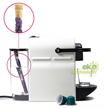 Mini drahokamová tyčinka na čistenie vody, Espresso - Ametyst a krištáľ