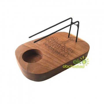 Nahrievací stojan na Palo Santo, Teakové Drevo - Strom života