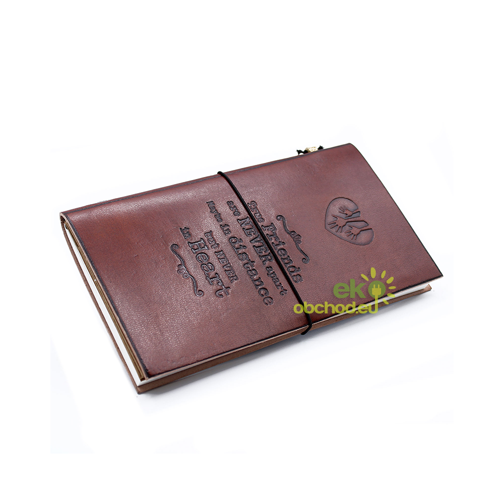 Kožený Zápisník - Skutoční Priatelia - Hnedý