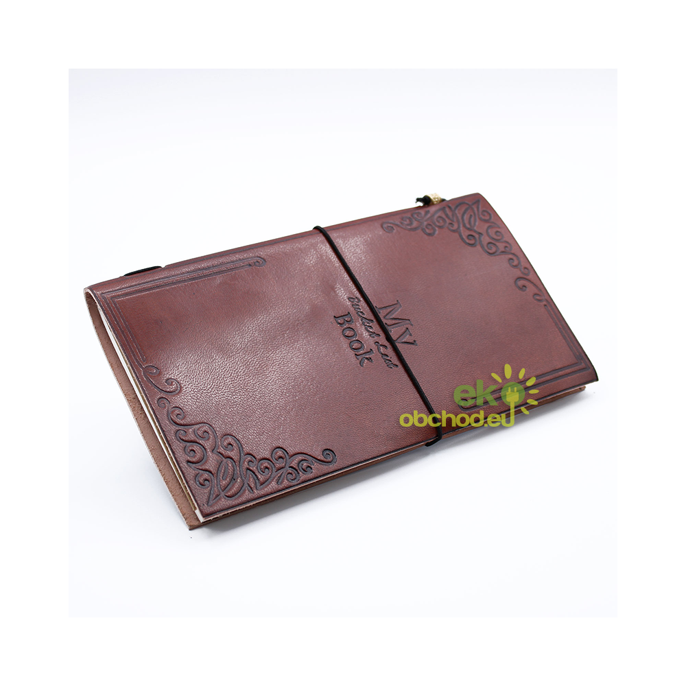 Kožený Zápisník - Moja Kniha - Hnedý