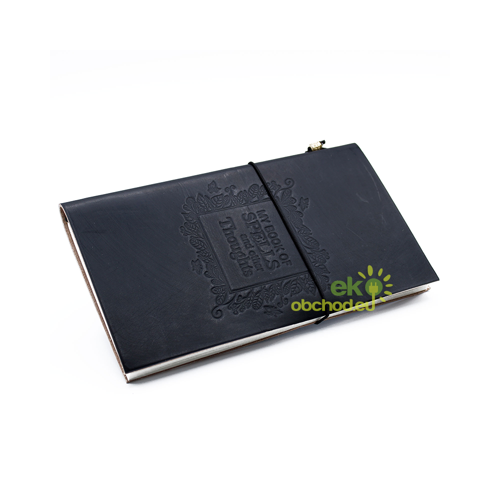 Kožený Zápisník - Moja Kniha Kúziel a Ďalších Myšlienok - Čierny