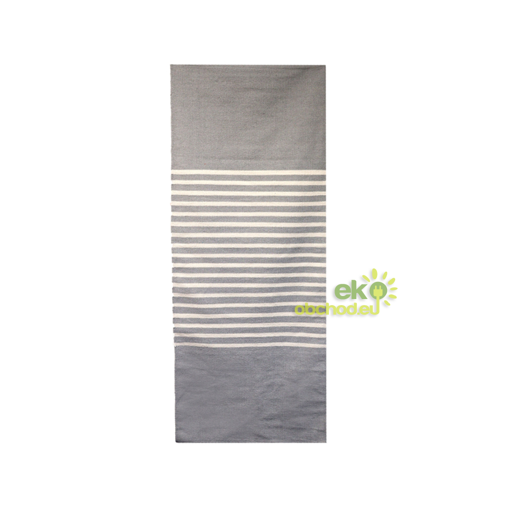 Koberec z Indickej Bavlny, 70 x 170 cm, Sivý