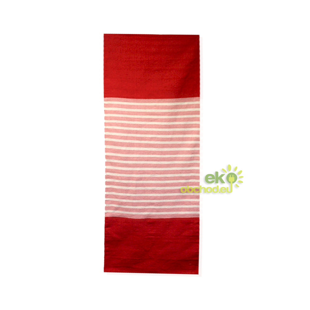 Koberec z Indickej Bavlny, 70 x 170 cm, červeno-ružový