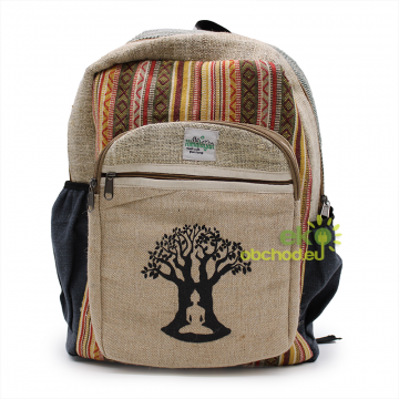 Veľký Konopný batoh - dizajn strom Bodhi