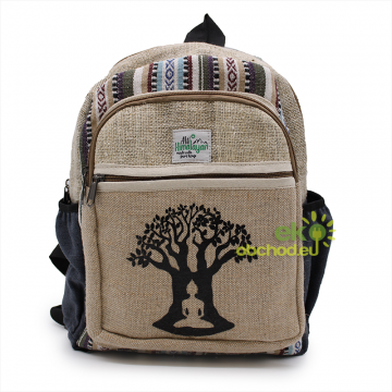 Malý Konopný batoh - dizajn strom Bodhi