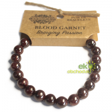 Energetický náramok - Červený Granát - Prinášanie Vášne
