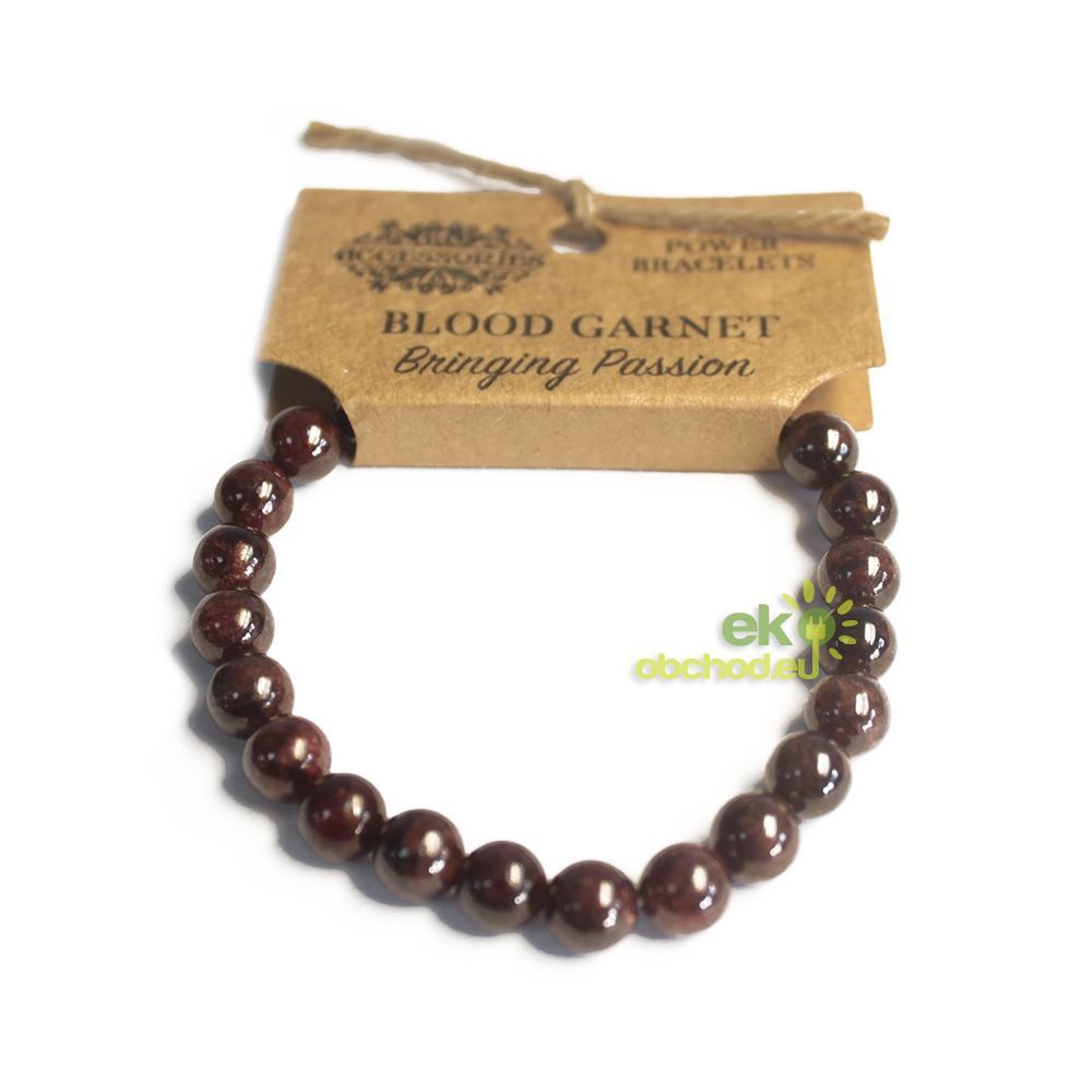 Energetický náramok - Červený Granát - Prinášanie Vášne