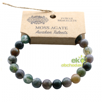 Energetický náramok - Machový Achát - Prebudené talenty