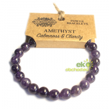 Energetický náramok - Ametyst - Pokoj & Jasnosť