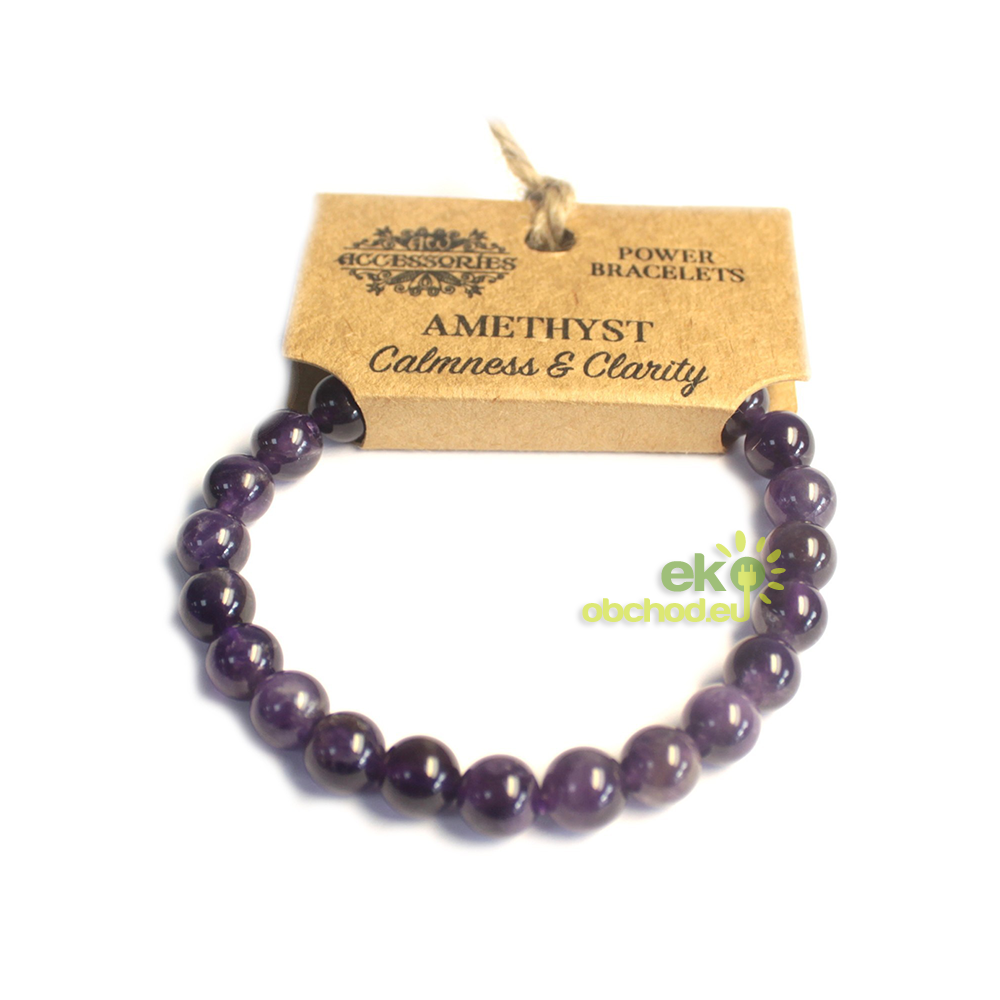 Energetický náramok - Ametyst - Pokoj & Jasnosť