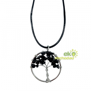 Náhrdelník Strom života - Čierny Achát
