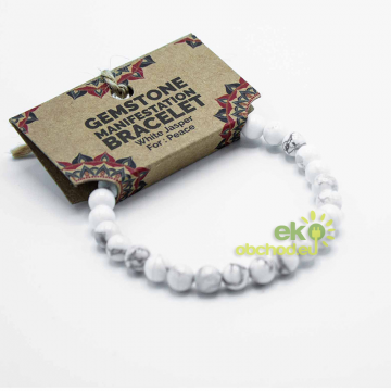 Náramok z bieleho Jaspisu -...