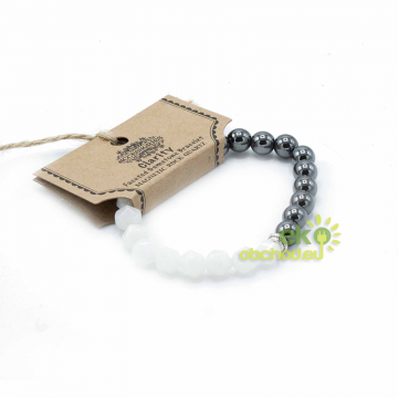 Náramok z Fazetovaných Drahých Kameňov - Krištáľ