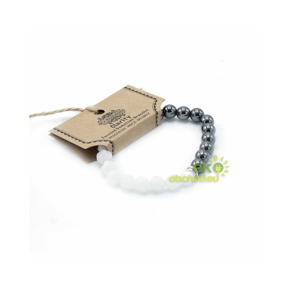 Náramok z Fazetovaných Drahých Kameňov - Krištáľ