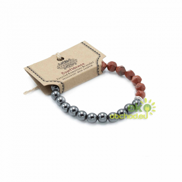 Náramok z Fazetovaných Drahých Kameňov - Červený jaspis