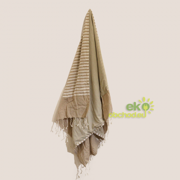 Bavlnená Plážová Deka - 100x180 cm - Piesková